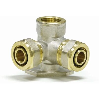 Boni-Shop Schraubfitting Wandwinkel V 90 Grad 16 X 2 - 1/2 Zoll IG - 16 X 2 Metall Silber Boni-Shop Schraubfitting Wandwinkel V 90 Grad 16 X 2 - 1/2 Zoll IG - 16 X 2 Metall Silber