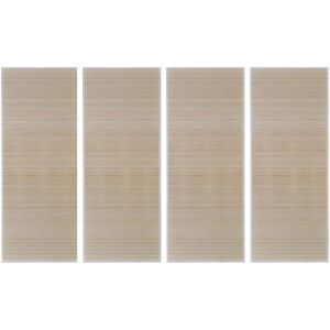 vidaXL Bambus Teppiche 4 Stück Natürliche Rechteckig Beigeg - Teppich vidaXL Bambus Teppiche 4 Stück Natürliche Rechteckig Beigeg - Teppich
