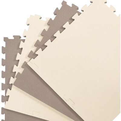 eyepower Kampfsportmatte mit Rand 63 x 63 x 2 cm 4er Set Beige eyepower Kampfsportmatte mit Rand 63 x 63 x 2 cm 4er Set Beige