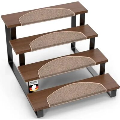 KARAT Stufenmatte London Pro Halbrund Beige 25 x 65 cm 15er-Set KARAT Stufenmatte London Pro Halbrund Beige 25 x 65 cm 15er-Set