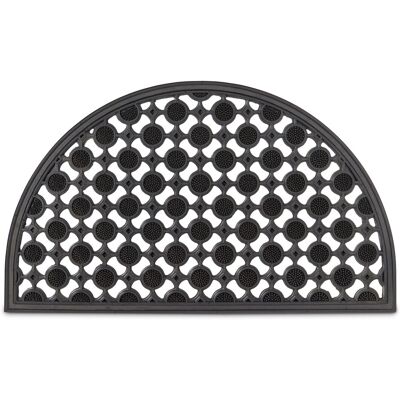 Relaxdays Fußabtreter Gummi Schwarz Halbrund Rutschfest Witterungsbeständig 1 cm x 75 cm x 45 cm 1,9 kg Relaxdays Fußabtreter Gummi Schwarz Halbrund Rutschfest Witterungsbeständig 1 cm x 75 cm x 45 cm 1,9 kg