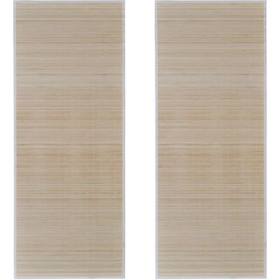 vidaXL Bambus Teppiche 2 Stück - Rechteckig 120x180 cm - Natur vidaXL Bambus Teppiche 2 Stück - Rechteckig 120x180 cm - Natur