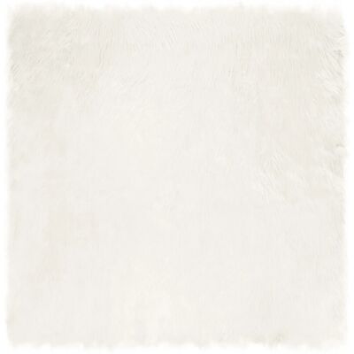 vidaXL Kunstschaffell Teppich Tafalla Weiß 200 x 200 cm Polyester 42021467 vidaXL Kunstschaffell Teppich Tafalla Weiß 200 x 200 cm Polyester 42021467
