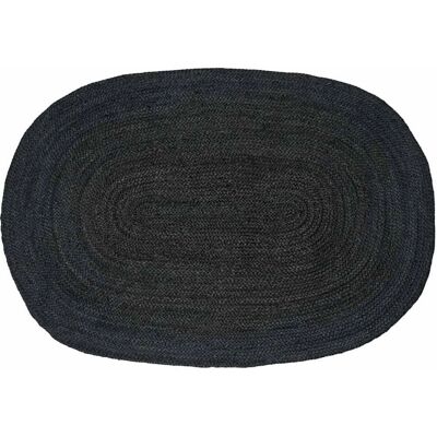 vidaXL Bereichsteppiche Oval Schwarz 122 x 183 cm Jute 42010643 vidaXL Bereichsteppiche Oval Schwarz 122 x 183 cm Jute 42010643
