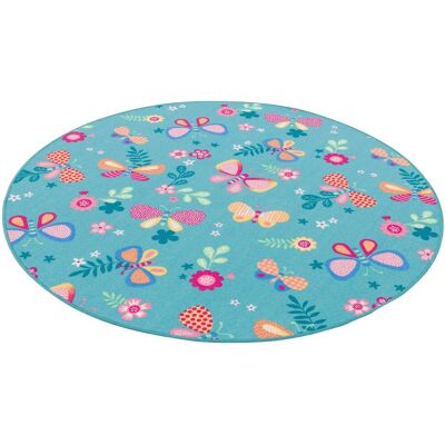 Snapstyle - Schmetterling Rund 200x200 - Polyamide - Kinderteppich Snapstyle - Schmetterling Rund 200x200 - Polyamide - Kinderteppich