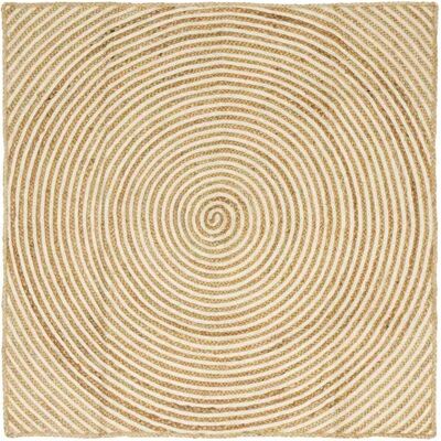 vidaXL Teppich Natur und Weiß 160 x 160 cm Jute 42010723 vidaXL Teppich Natur und Weiß 160 x 160 cm Jute 42010723