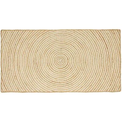 vidaXL Teppich Natur und Weiß 100 x 200 cm Jute 42010719 vidaXL Teppich Natur und Weiß 100 x 200 cm Jute 42010719