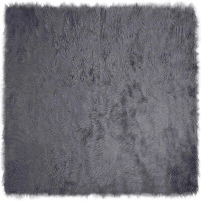 vidaXL Kunstschaffell Teppich Tafalla Anthrazit 240 x 240 cm Polyester 42021600 vidaXL Kunstschaffell Teppich Tafalla Anthrazit 240 x 240 cm Polyester 42021600