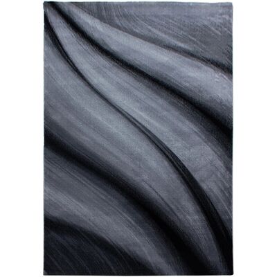 Miami - Abstrakt Bølge - Schwarz - 140x200 Teppich Miami - Abstrakt Bølge - Schwarz - 140x200 Teppich
