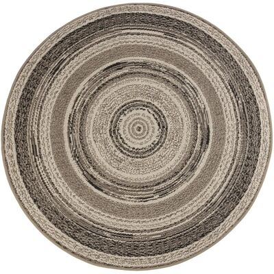 KARAT Outdoorteppich Zoe Runder Außenteppich Beige Grau ∅ 120 cm KARAT Outdoorteppich Zoe Runder Außenteppich Beige Grau ∅ 120 cm
