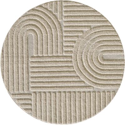 AYYILDIZ TEPPICHE ART 1121 Beiger Rund-Teppich - Teppich AYYILDIZ TEPPICHE ART 1121 Beiger Rund-Teppich - Teppich
