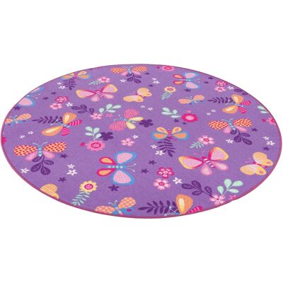 Snapstyle - Schmetterling Rund - 133x133 cm - Kids Carpet Snapstyle - Schmetterling Rund - 133x133 cm - Kids Carpet