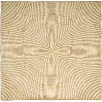 vidaXL Teppich Natur und Weiß 200 x 200 cm Jute 42010725 vidaXL Teppich Natur und Weiß 200 x 200 cm Jute 42010725