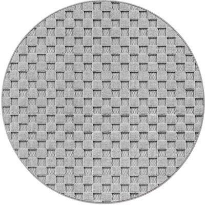 Ayyildiz Flachgewebeteppich Helix 2203 Silber Ø 80 cm Ayyildiz Flachgewebeteppich Helix 2203 Silber Ø 80 cm