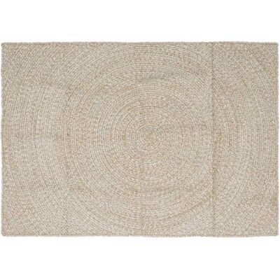 vidaXL Bereichsteppiche Natur und Weiß 140 x 200 cm Jute 42010605 vidaXL Bereichsteppiche Natur und Weiß 140 x 200 cm Jute 42010605