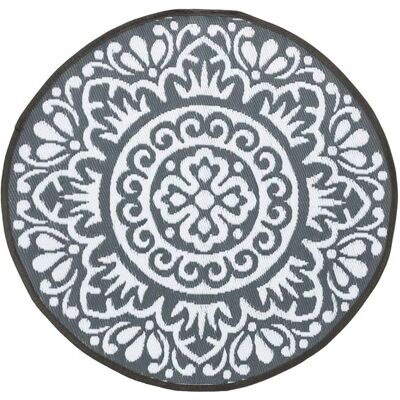 Jet-Line Outdoorteppich Rondo Grau mit Geometrischem Mustern Rund Ø 120 cm Jet-Line Outdoorteppich Rondo Grau mit Geometrischem Mustern Rund Ø 120 cm