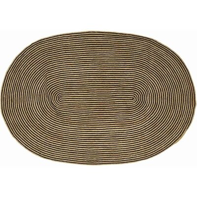 vidaXL Teppich Natur und Schwarz 152 x 245 cm Jute 42010769 vidaXL Teppich Natur und Schwarz 152 x 245 cm Jute 42010769