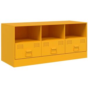 vidaXL TV-Schrank Senfgelb 99x39x44 cm Stahl Modell 2 vidaXL TV-Schrank Senfgelb 99x39x44 cm Stahl Modell 2
