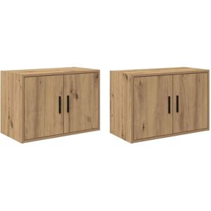vidaXL Garagen-Wandschränke 2 Stk Artisan-Eiche Holzwerkstoff 860660 vidaXL Garagen-Wandschränke 2 Stk Artisan-Eiche Holzwerkstoff 860660