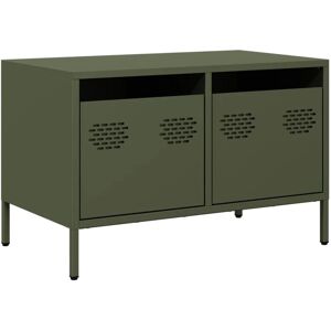 vidaXL TV-Schrank Olivgrün 68x39x43,5 cm Kaltgewalzter Stahl 851236 vidaXL TV-Schrank Olivgrün 68x39x43,5 cm Kaltgewalzter Stahl 851236