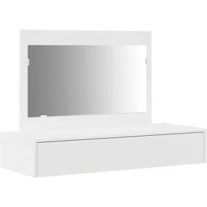 vidaXL Weiß Holz 100 x 40 x 70 cm Spiegel Schminktisch - Make-up Tisch vidaXL Weiß Holz 100 x 40 x 70 cm Spiegel Schminktisch - Make-up Tisch