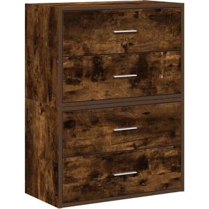 vidaXL Schränke mit 2 Schubladen 2 Stk Räuchereiche 60x31x40 cm 858830 vidaXL Schränke mit 2 Schubladen 2 Stk Räuchereiche 60x31x40 cm 858830