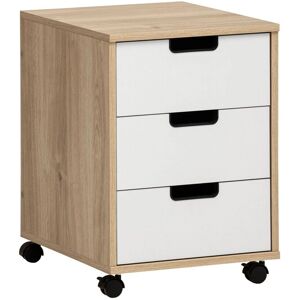 Schildmeyer Rollcontainer Emmik 57 cm x 50 cm x 40,1 cm Weiß-Eiche Schildmeyer Rollcontainer Emmik 57 cm x 50 cm x 40,1 cm Weiß-Eiche