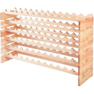 Costway Weinregal - Stapelbares Holzwandregal - Für 72 Flaschen Costway Weinregal - Stapelbares Holzwandregal - Für 72 Flaschen