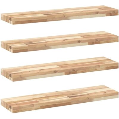 vidaXL Natürliche Massive Akazien Wandregale - Floating Shelves vidaXL Natürliche Massive Akazien Wandregale - Floating Shelves