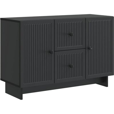 vidaXL Sideboard Schwarz 89 x 34,5 x 60 cm Holzwerkstoff 893966 vidaXL Sideboard Schwarz 89 x 34,5 x 60 cm Holzwerkstoff 893966
