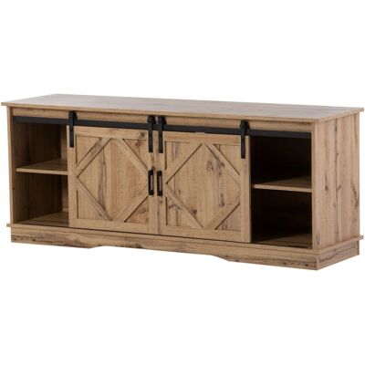 okwish TV Schrank mit Schiebetüren Stauraum Wohnzimmer Esszimmer 150x40x60cm Braun okwish TV Schrank mit Schiebetüren Stauraum Wohnzimmer Esszimmer 150x40x60cm Braun