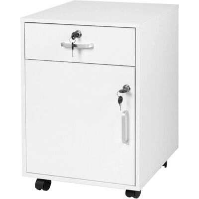 Relaxdays Rollcontainer Holzwerkstoff Weiß Abschließbar 57 cm x 40 cm x 40 cm Relaxdays Rollcontainer Holzwerkstoff Weiß Abschließbar 57 cm x 40 cm x 40 cm