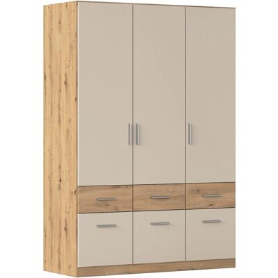 Mömax Drehtürenschrank Celle-Super Champagner/Eiche Artisan Mömax Drehtürenschrank Celle-Super Champagner/Eiche Artisan