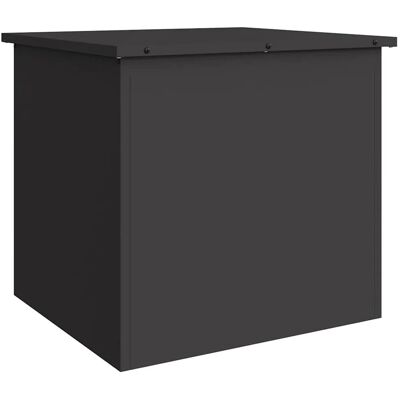 vidaXL Außenlagerbox Schwarz 55 x 50,5 x 50 cm Stahl 874574 vidaXL Außenlagerbox Schwarz 55 x 50,5 x 50 cm Stahl 874574