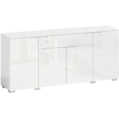 HOMCOM Sideboard MDF 180L x 40B x 80H cm Hochglanzweiß HOMCOM Sideboard MDF 180L x 40B x 80H cm Hochglanzweiß