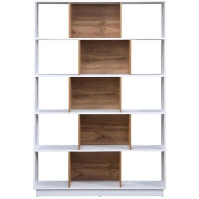 Vente-unique Bücherregal Dalenor Naturfarben Hell Weiß 120 cm Vente-unique Bücherregal Dalenor Naturfarben Hell Weiß 120 cm