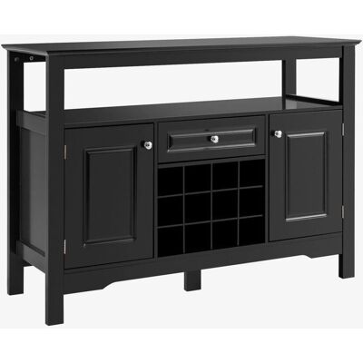 Costway Modernes Esszimmerbuffet mit Weinregal - 117x40,5x82,5cm - Schwarz Costway Modernes Esszimmerbuffet mit Weinregal - 117x40,5x82,5cm - Schwarz