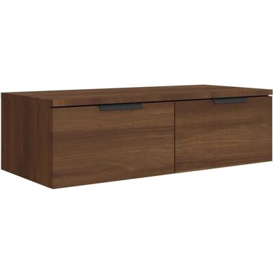 vidaXL Wandregal Braun Eiche - Wandmontage Medien Schrank vidaXL Wandregal Braun Eiche - Wandmontage Medien Schrank