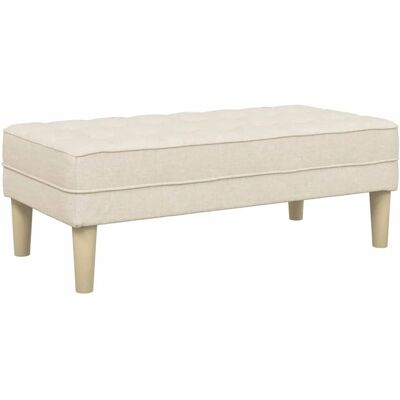 Vidaxl Beiges Leinen 113x57x39 cm Bank - Möbel Vidaxl Beiges Leinen 113x57x39 cm Bank - Möbel