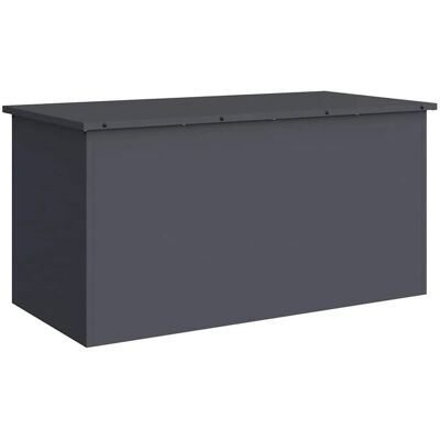 vidaXL Außenlagerbox Anthrazit 100 x 50,5 x 50 cm Stahl 874562 vidaXL Außenlagerbox Anthrazit 100 x 50,5 x 50 cm Stahl 874562