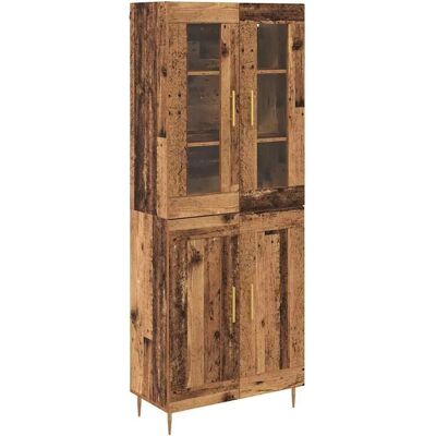 vidaXL Highboard 2-Tlg Altholz Holzwerkstoff 3415820 vidaXL Highboard 2-Tlg Altholz Holzwerkstoff 3415820