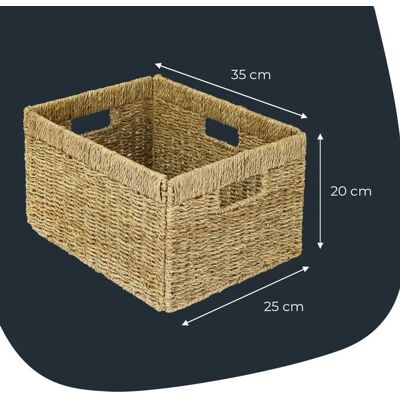 HMF 37049-S4 Aufbewahrungskorb Korb Seegras Billy 35 x 25 x 20 cm HMF 37049-S4 Aufbewahrungskorb Korb Seegras Billy 35 x 25 x 20 cm