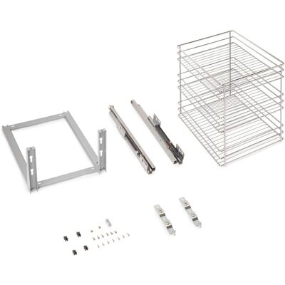 Emuca Auszugswagen Titane mit Unterfederung und Sanfter Schließung Modul 300 mm Stahl Anthrazitgrau Emuca Auszugswagen Titane mit Unterfederung und Sanfter Schließung Modul 300 mm Stahl Anthrazitgrau