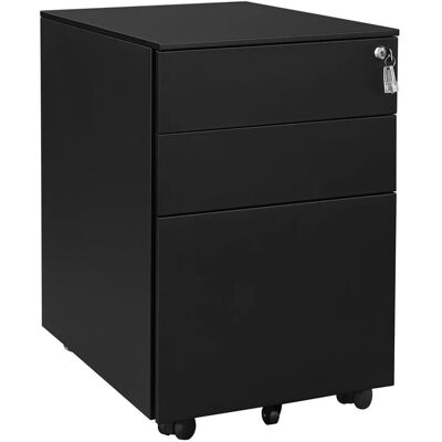SONGMICS Stahl Aktenschrank - 3 Schubladen, abschließbar, mobil SONGMICS Stahl Aktenschrank - 3 Schubladen, abschließbar, mobil