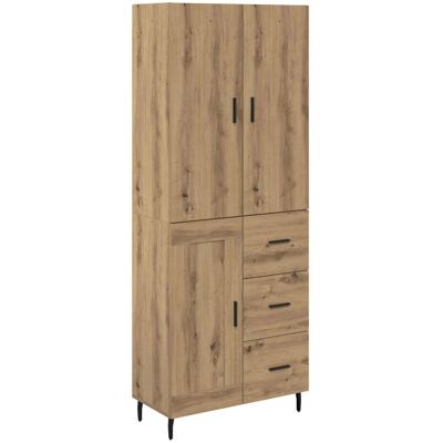 vidaXL Highboard 2-Tlg Artisan-Eiche Engineered Wood und Glas 3415934 vidaXL Highboard 2-Tlg Artisan-Eiche Engineered Wood und Glas 3415934