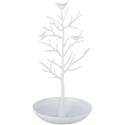 Relaxdays Schmuckständer Baum Zink Weiß mit Ablage 30 cm x 16 cm x 15 cm 340 g Relaxdays Schmuckständer Baum Zink Weiß mit Ablage 30 cm x 16 cm x 15 cm 340 g
