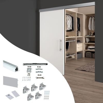 Emuca Set für Placard 81 Schiebetürschrank Soft-Close Wave-Profil 18 mm Dicke Paneele Nicht Inbegriffen Matt Eloxiert Emuca Set für Placard 81 Schiebetürschrank Soft-Close Wave-Profil 18 mm Dicke Paneele Nicht Inbegriffen Matt Eloxiert