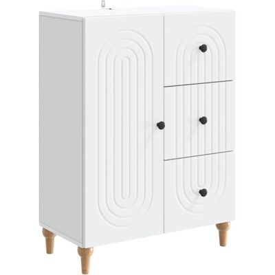 vidaXL Sideboard mit Schubladen Weiß 66 x 34,5 x 90 cm Holzwerkstoff 894165 vidaXL Sideboard mit Schubladen Weiß 66 x 34,5 x 90 cm Holzwerkstoff 894165