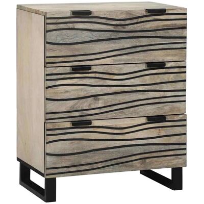 vidaXL Sideboard Weiß 60 x 33,5 x 75 cm Massivholz Mango 4017975 vidaXL Sideboard Weiß 60 x 33,5 x 75 cm Massivholz Mango 4017975