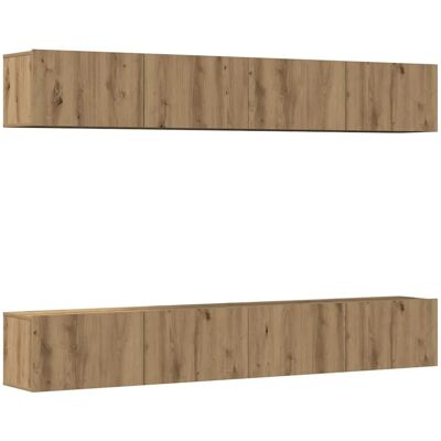 vidaXL Wandmontierte TV-Schränke 4 stk Artisan Eiche - TV Schrank vidaXL Wandmontierte TV-Schränke 4 stk Artisan Eiche - TV Schrank